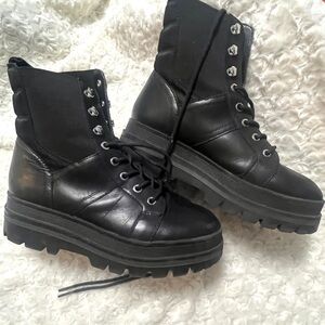 Marc Fisher Black Combat Boots sz 7.5